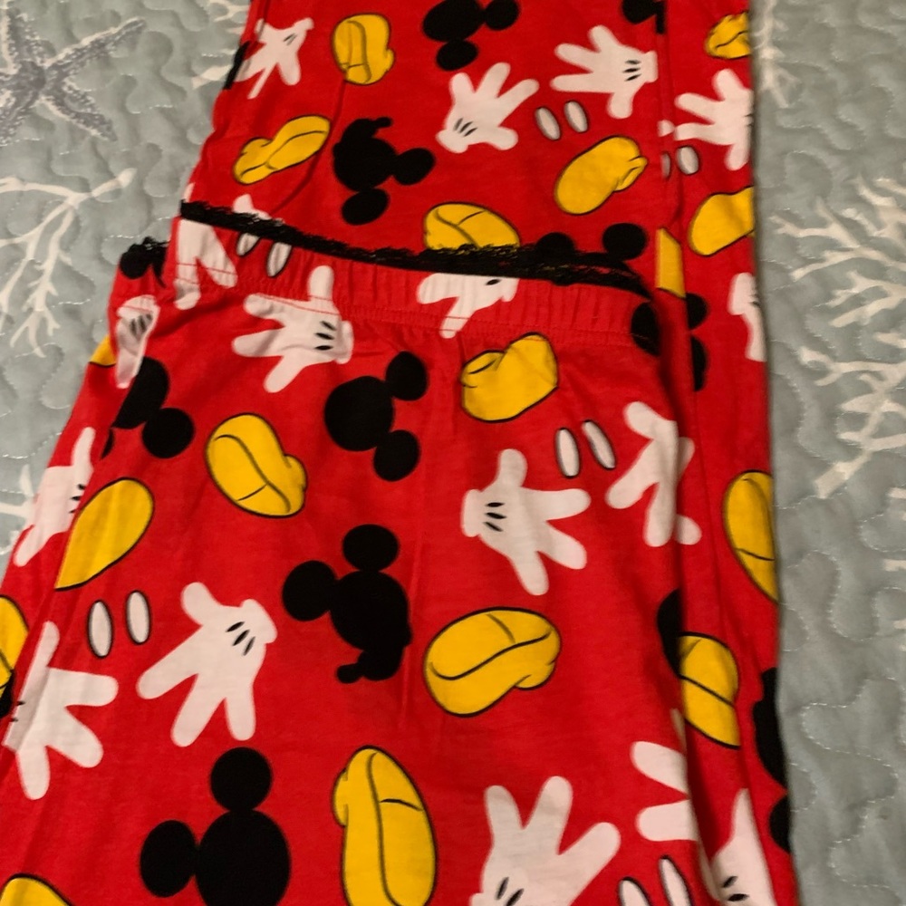 Disney Pajamas - Red with Mickey Mouse Print